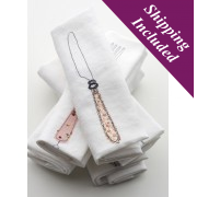 Embroidered Cutlery Napkins Embroidered Cutlery Napkins