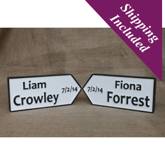 Personalised Irish Road Signs-Weddings