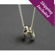 Sterling Silver Pendant - Ogham 'Cara & Grá' (Friend & Love) Sterling Silver Pendant - Ogham 'Cara & Grá' (Friend & Love)
